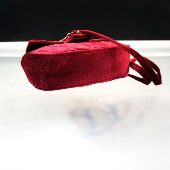 H And M Womens Quilted Shoulder Bag Mini Red Burgundy H&M - Picture 8 of 8